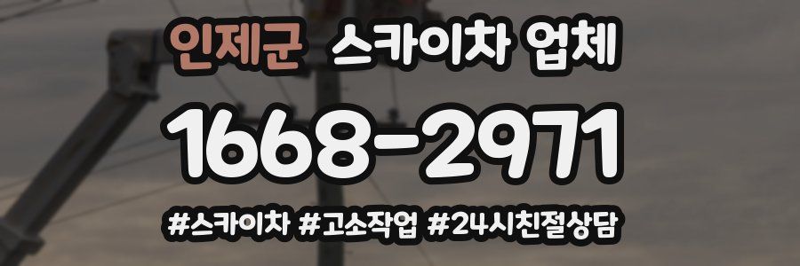 인제군 스카이차 업체
