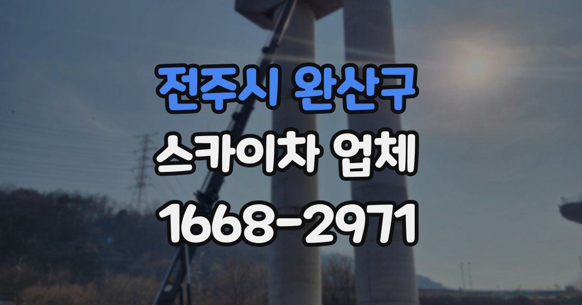 전주시 완산구 스카이차 업체