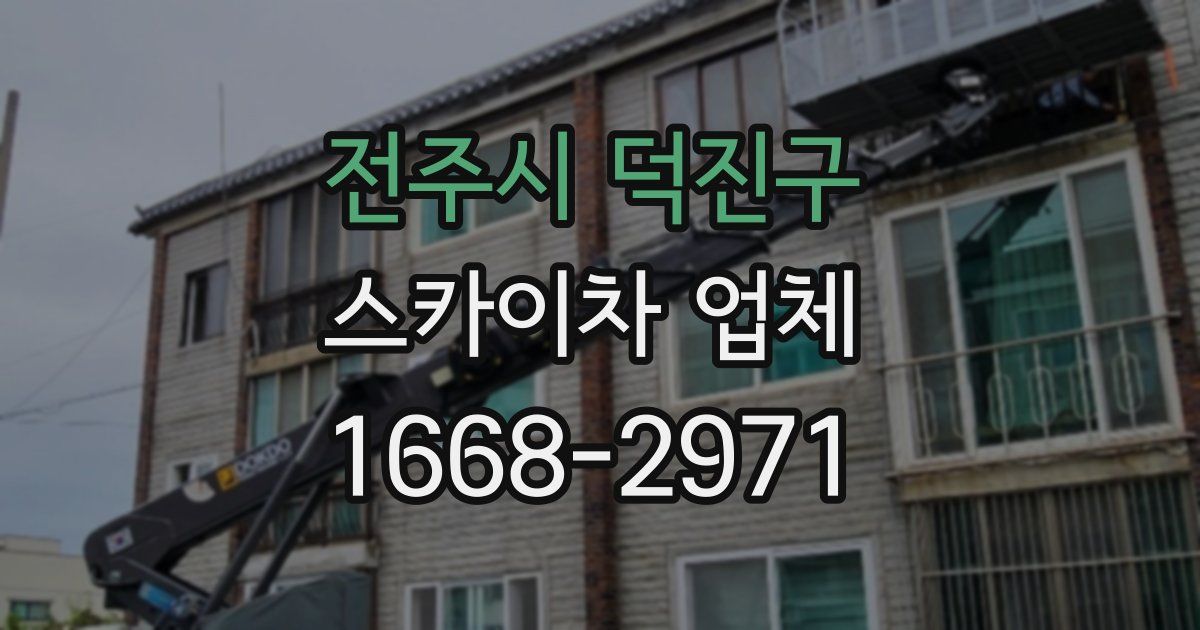 전주시 덕진구 스카이차 업체
