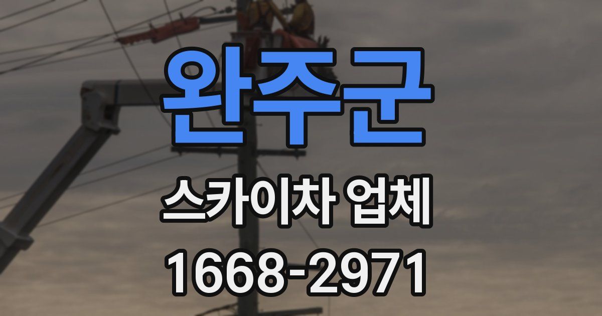 완주군 스카이차 업체