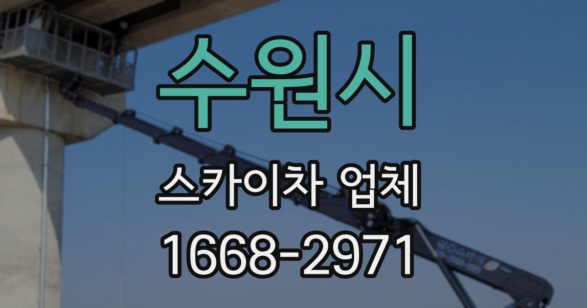 수원시 스카이차 업체
