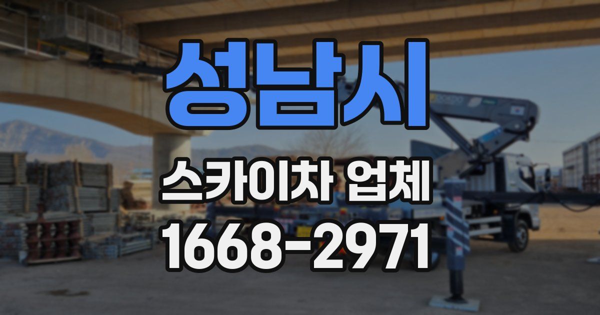 성남시 스카이차 업체