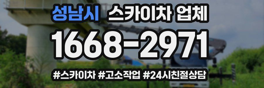 성남시 스카이차 업체