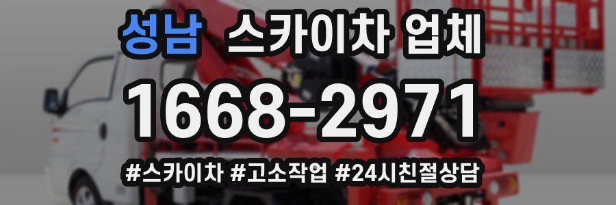성남 스카이차 업체