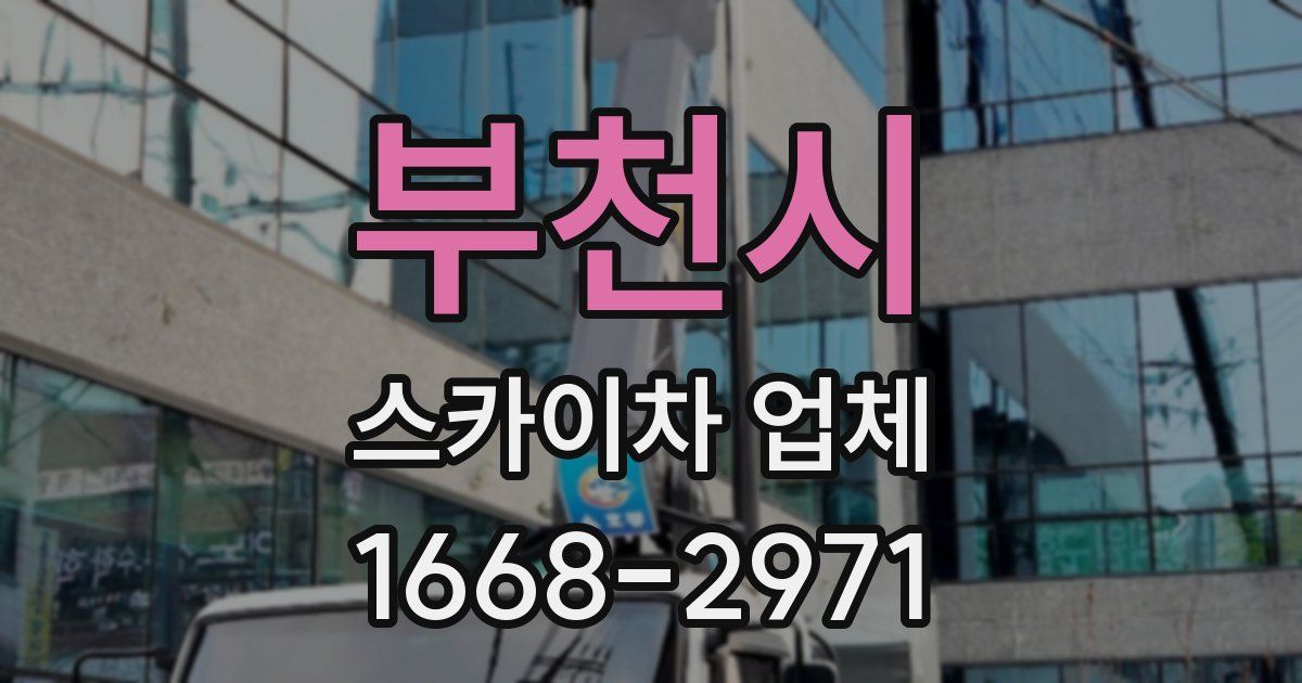 부천시 스카이차 업체