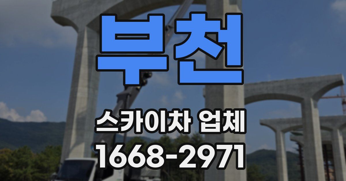 부천 스카이차 업체