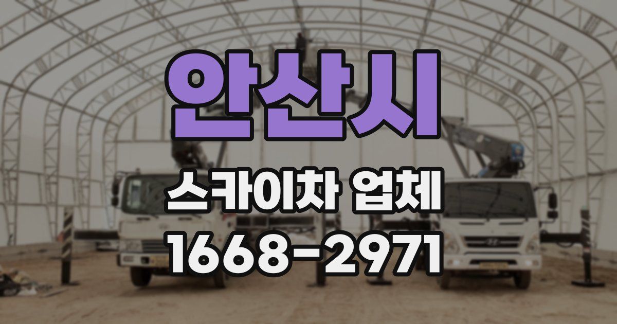 안산시 스카이차 업체
