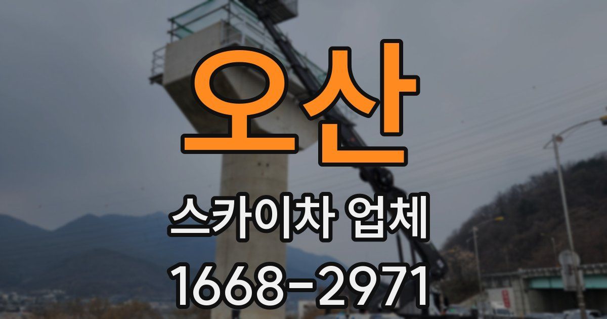 오산 스카이차 업체