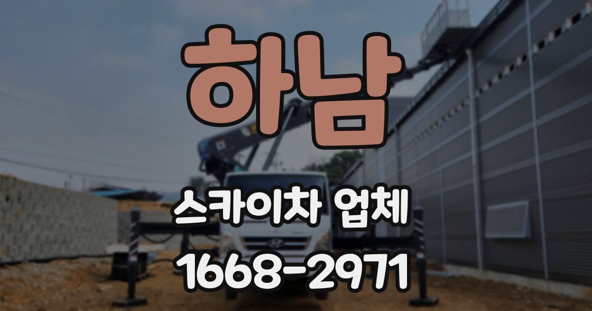 하남 스카이차 업체