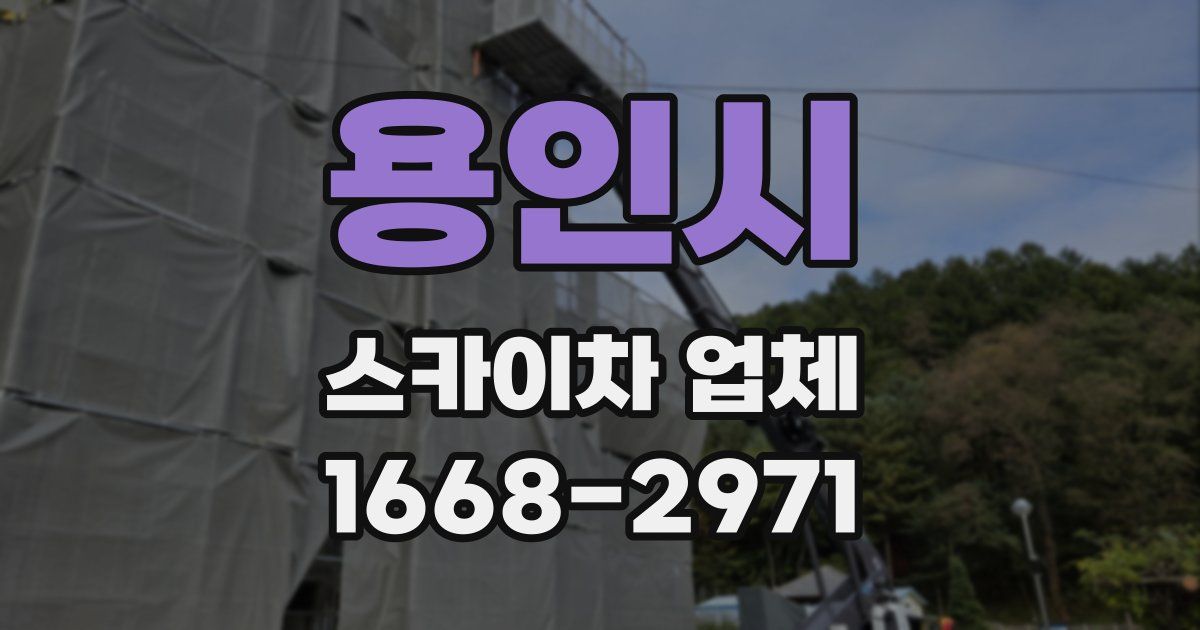 용인시 스카이차 업체
