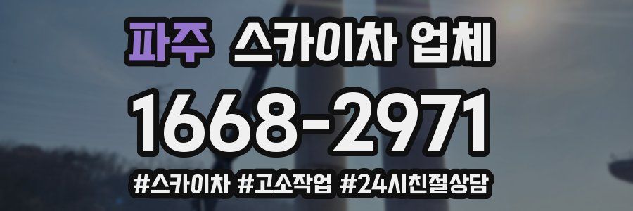 파주 스카이차 업체