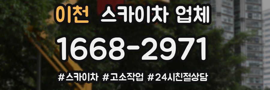 이천 스카이차 업체