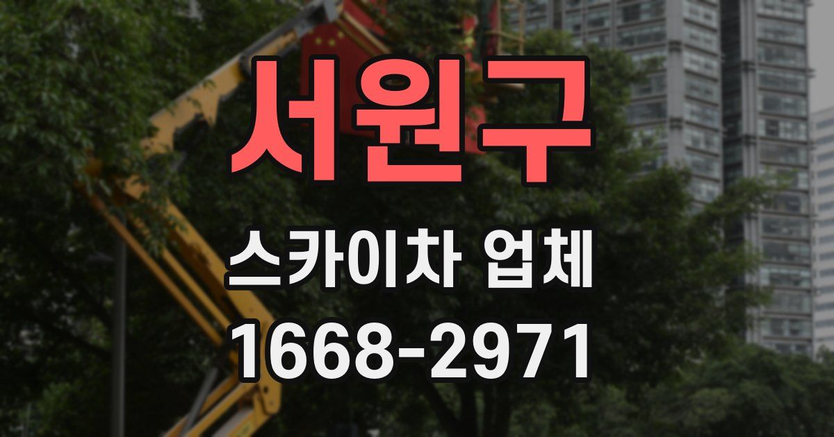 서원구 스카이차 업체