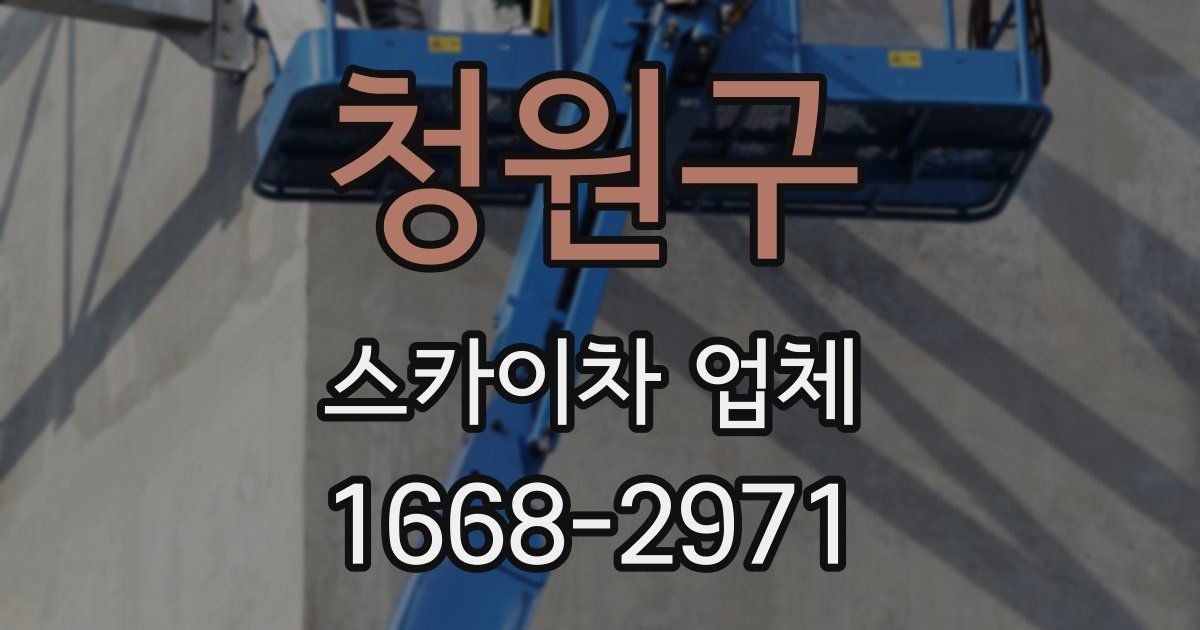 청원구 스카이차 업체