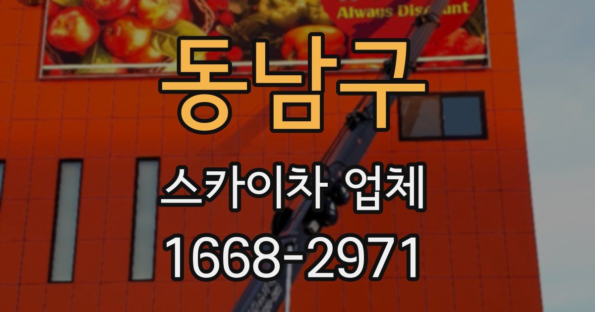 동남구 스카이차 업체