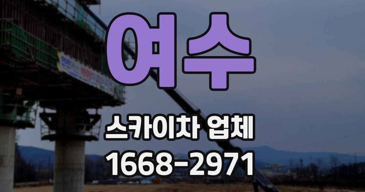 여수 스카이차 업체