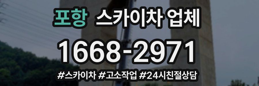 포항 스카이차 업체