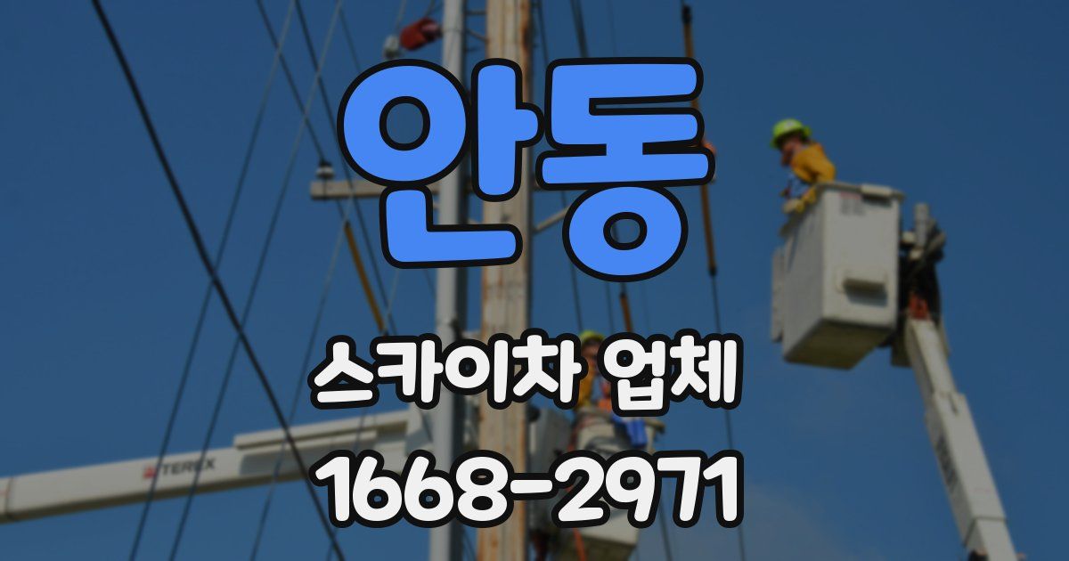 안동 스카이차 업체
