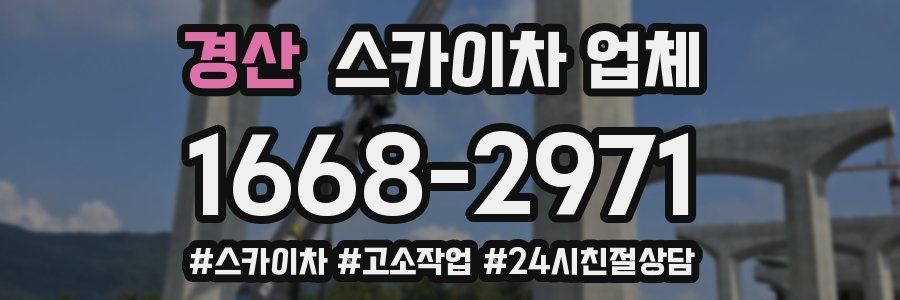 경산 스카이차 업체