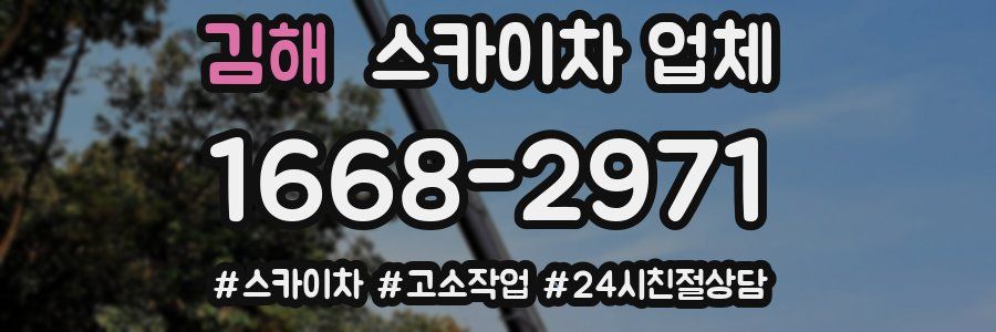 김해 스카이차 업체
