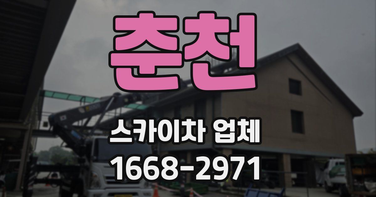 춘천 스카이차 업체