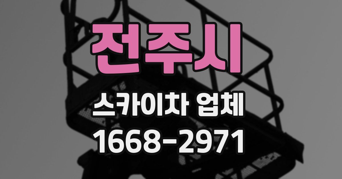 전주시 스카이차 업체