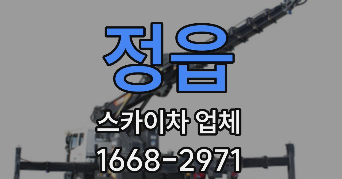 정읍 스카이차 업체