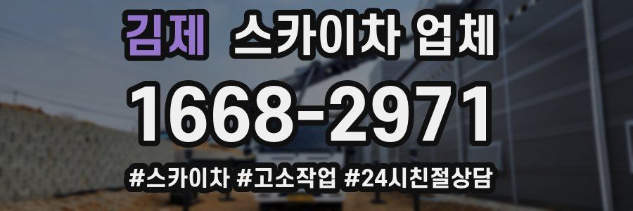 김제 스카이차 업체