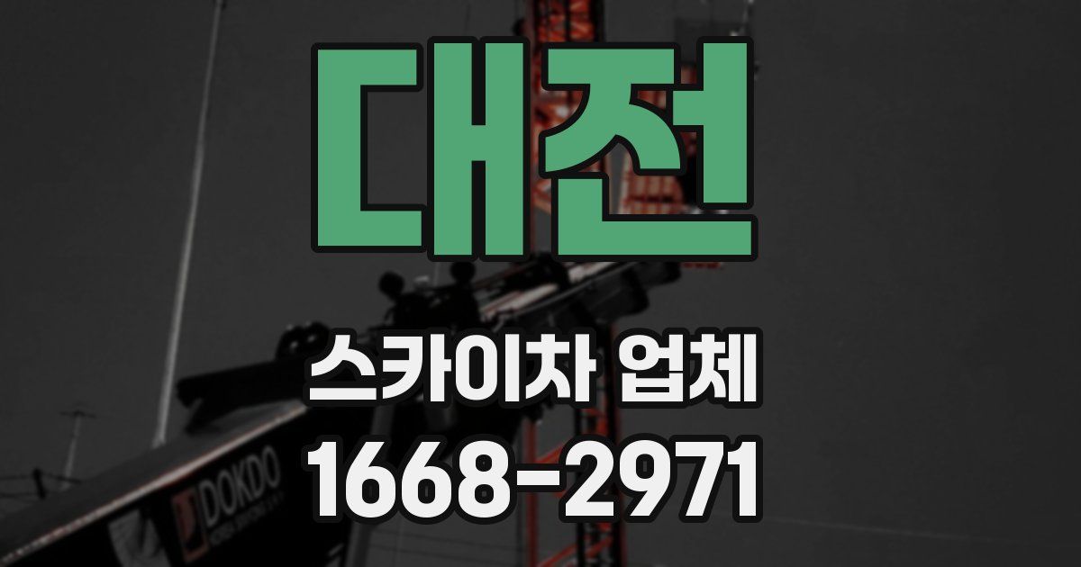 대전 스카이차 업체