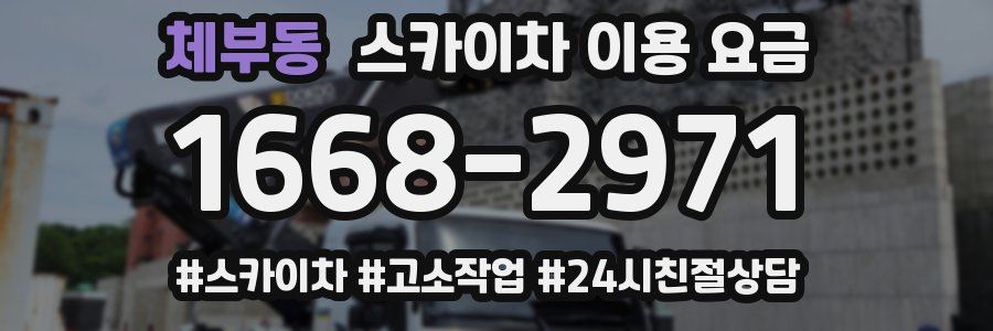 체부동 스카이차 이용 요금