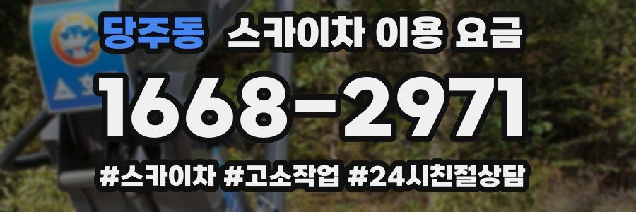 당주동 스카이차 이용 요금