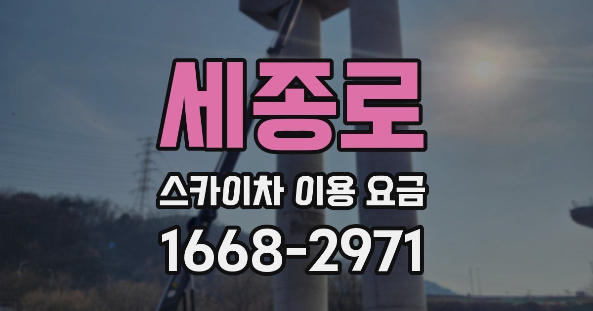 세종로 스카이차 이용 요금
