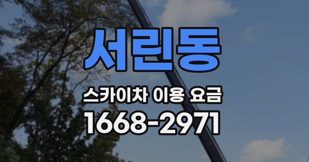 서린동 스카이차 이용 요금