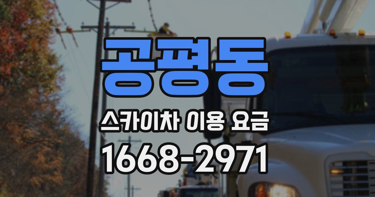 공평동 스카이차 이용 요금