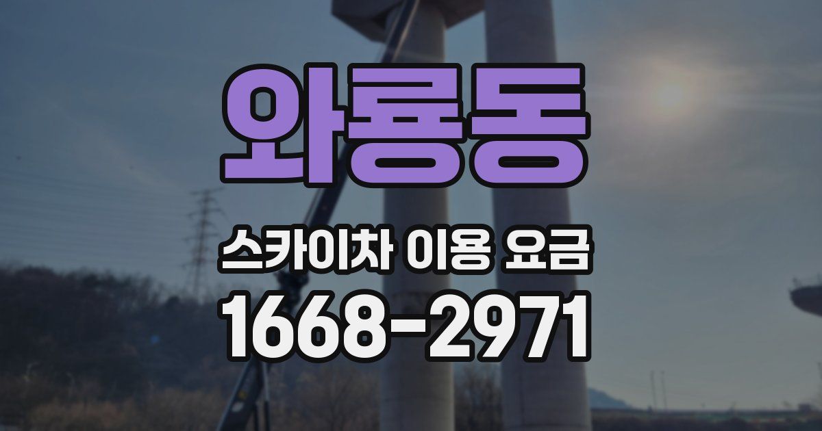 와룡동 스카이차 이용 요금