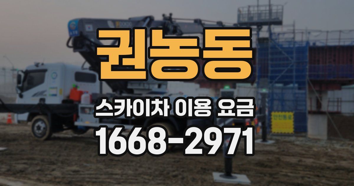 권농동 스카이차 이용 요금