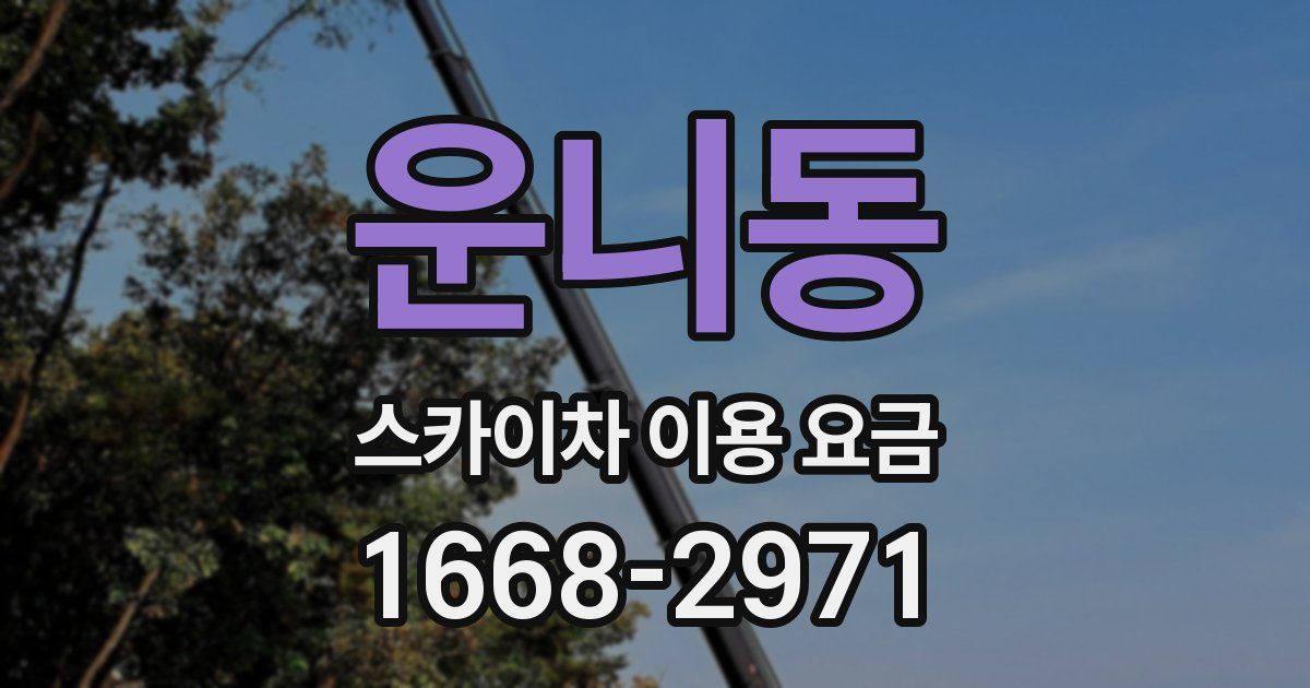 운니동 스카이차 이용 요금