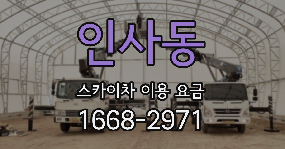 인사동 스카이차 이용 요금