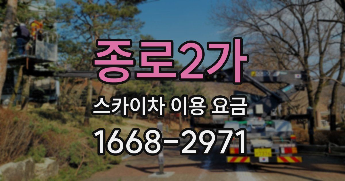 종로2가 스카이차 이용 요금