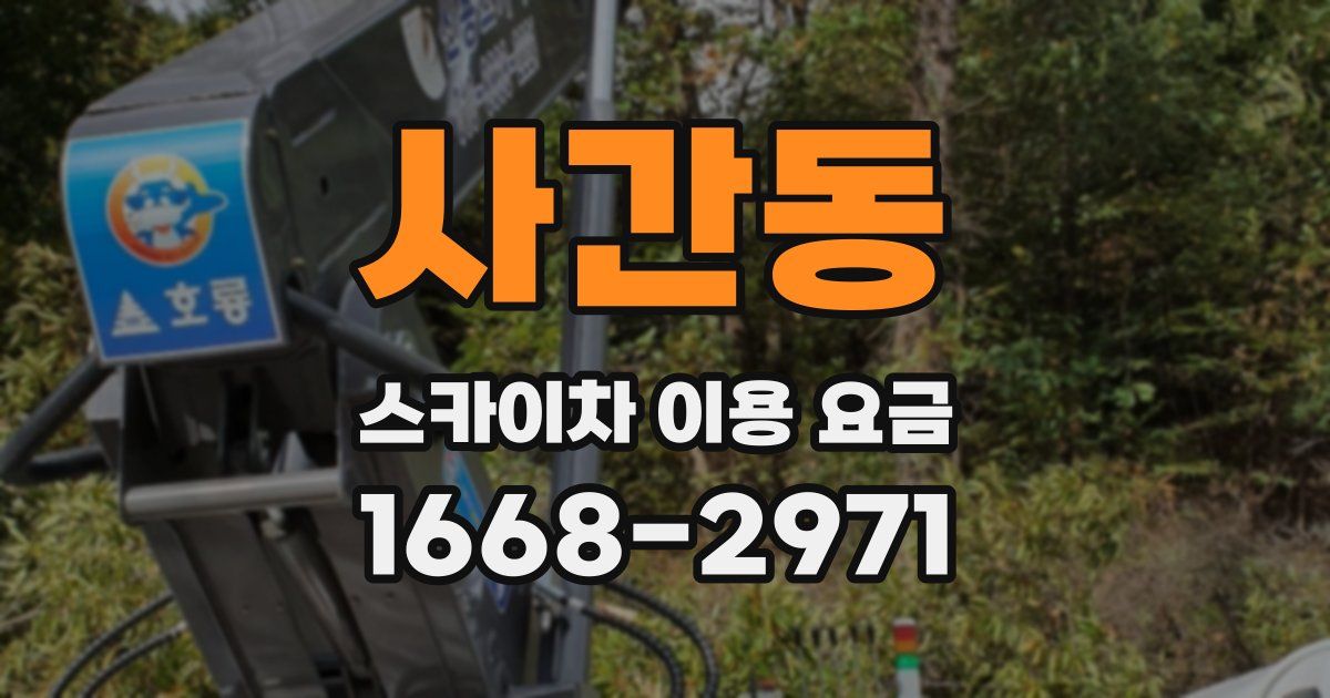 사간동 스카이차 이용 요금