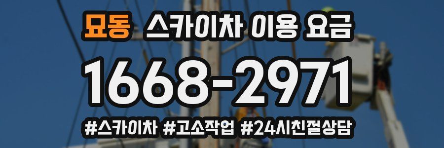 묘동 스카이차 이용 요금