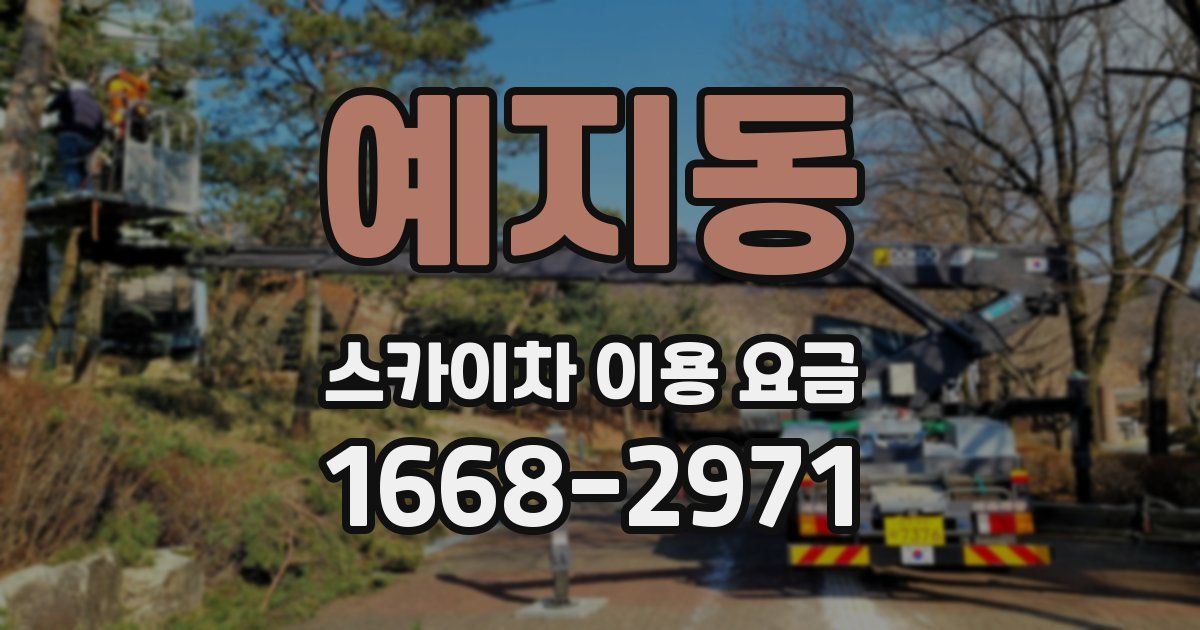 예지동 스카이차 이용 요금