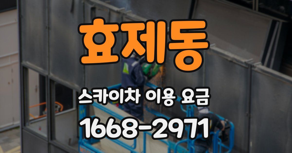 효제동 스카이차 이용 요금