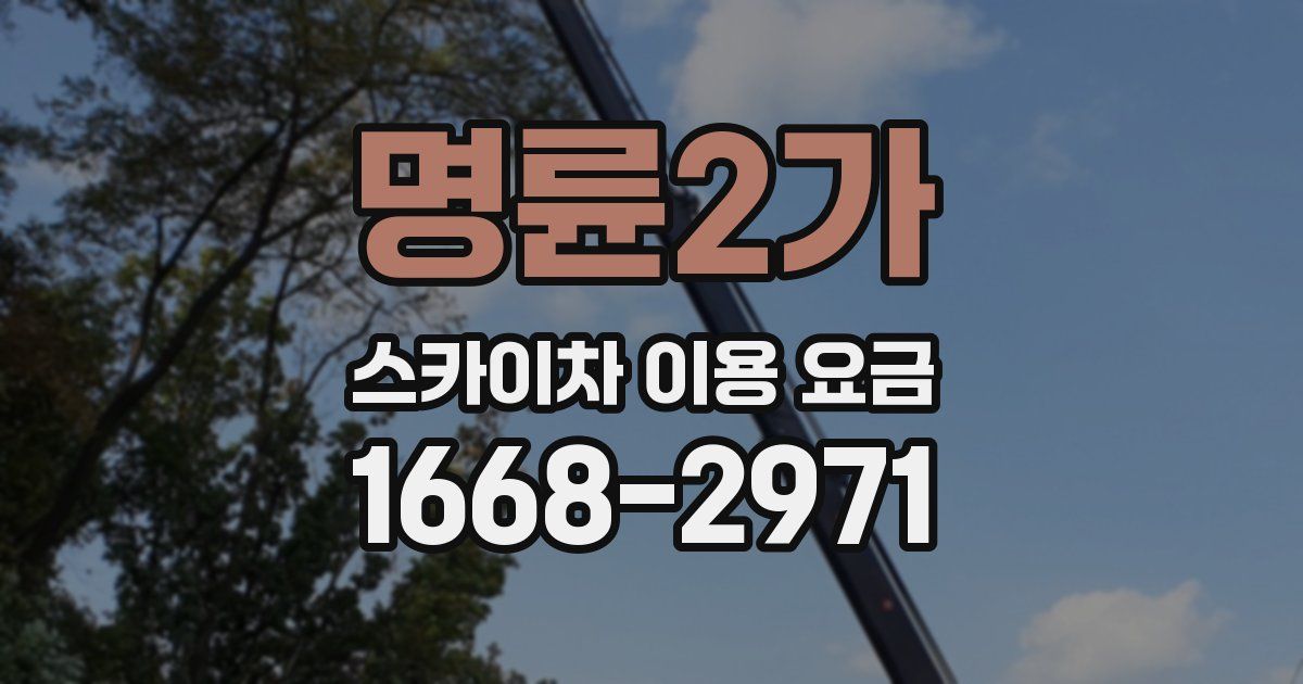 명륜2가 스카이차 이용 요금