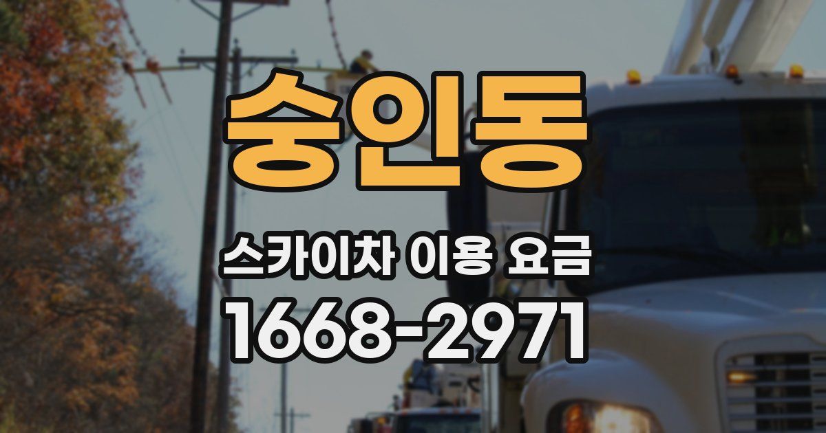 숭인동 스카이차 이용 요금