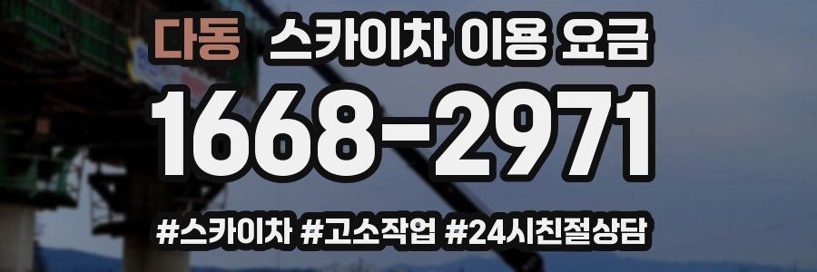 다동 스카이차 이용 요금