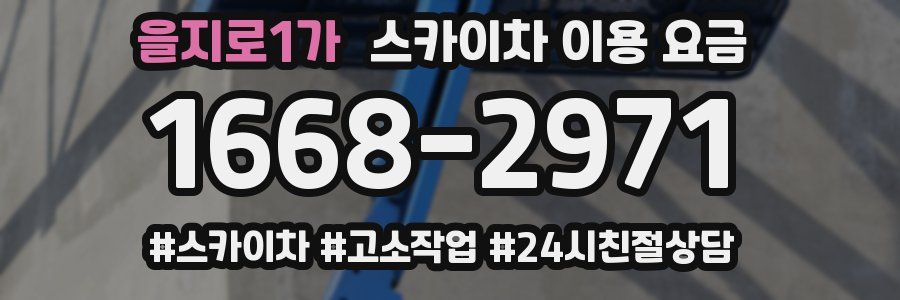 을지로1가 스카이차 이용 요금