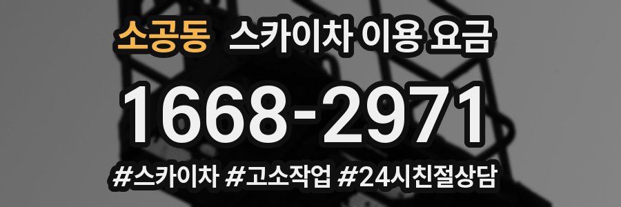 소공동 스카이차 이용 요금