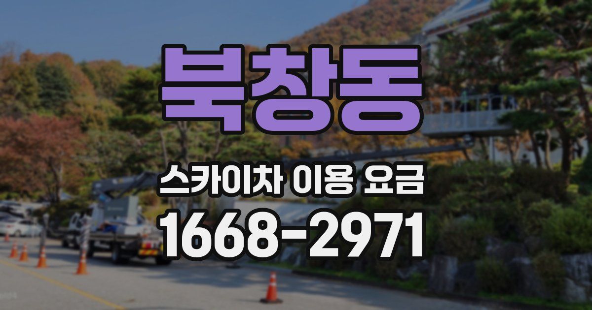 북창동 스카이차 이용 요금