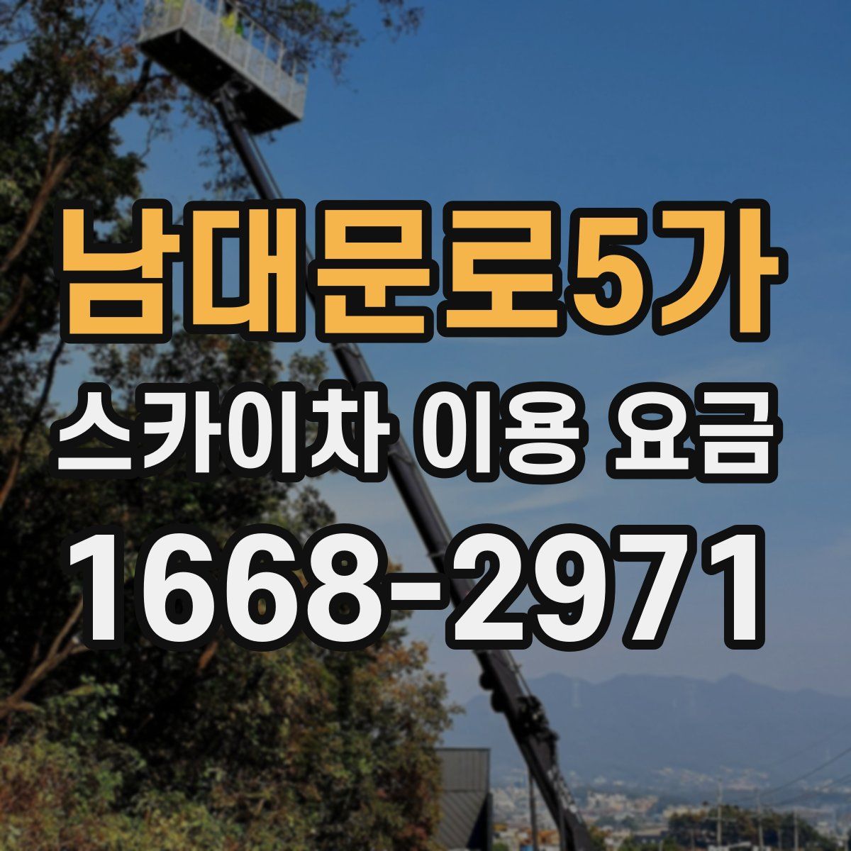 남대문로5가 스카이차 이용 요금